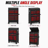 Coffre à outils en acier robuste à grande capacité avec roulettes, armoire à outils mobile portable