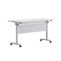 Bureau de groupe de formation pliable moderne Commercial Table d'étude de salle de séminaire mobile coulissante Durable pour Table pliante d'école de bureau