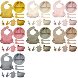 Commercio all'ingrosso di alta qualità Set di alimentazione del bambino BPA Free Eco-tossico amichevole per uso alimentare in Silicone stoviglie sicuro durevole LOGO personalizzato - Product Image 6