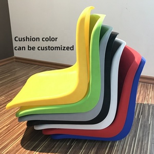 Wholesale School Furniture Plastic pp <strong>Shell</strong> Classroom <strong>Chairs</strong> with Writing Pad and Tables Set Student Desk for Children College - Product Image 3