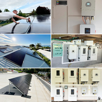 Système d'énergie solaire hybride triphasé IP65 10 kW 15 kW 30 kW, kit complet avec stockage de batterie, ensemble photovoltaïque résidentiel
