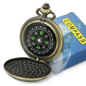 Mydays Outdoor Premium Portable Pocket Watch Flip-Open Compass For Camping Hiking Compass Outdoor Navigation Tools