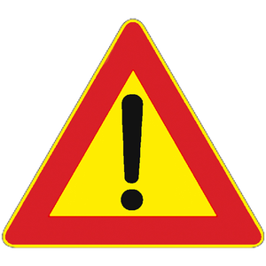 90 cm Fig. 35G 'Peligro general' Señal del sitio de construcción Categoría de producto Herramienta de torneado - Product Image 1