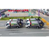Camion à ordures compacteur Foton 4X2 de 5,8 mètres cubes, petit chargeur de déchets pour les zones résidentielles et l'assainissement municipal
