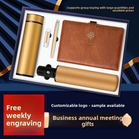 Ensemble de cadeaux d'affaires : bloc-notes magnétique, parapluie et tasse isotherme, coffret cadeau personnalisé avec logo pour événements
