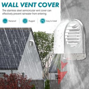 Hefengxing U-Shaped Round Stainless Steel Vent Cover 304 201 Polished Outdoor Rainproof Insect Proof Filter Hood - Product Image 2