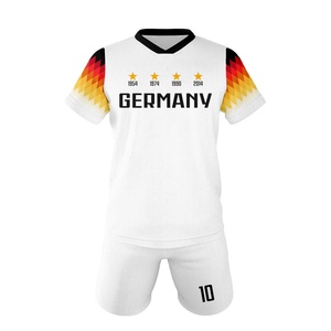 Conjunto de Camiseta/Pantalones Cortos de Fútbol para Hombre, con Nombre y Número Personalizados, Antibacteriano, de Secado Rápido, Spandex/Poliéster, para Verano - Product Image 4