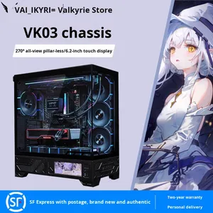 Case per Computer VK <span class=keywords><strong>Valkyrie</strong></span> VK03LITE Mid Tower in Metallo con Vista Panoramica Senza Pilastri Display ATX Raffreddamento a Liquido 360° - Product Image 2