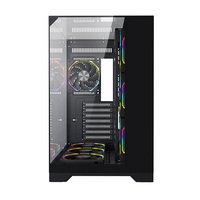 Chasis de PC de Alto Flujo de Aire, Metal SPCC de 0.8mm de Grosor, Caja de PC para Juegos, Refrigeración por Agua de 360mm, ATX Full Tower, Panel Lateral con Ventana, MOQ Disponible