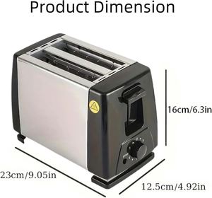 2025 New Style 2 Slice Electric Stainless Steel Automatic Pop-Up Eco-friendly <b>Toaster</b> with Class a Energy Efficiency - Product Image 2
