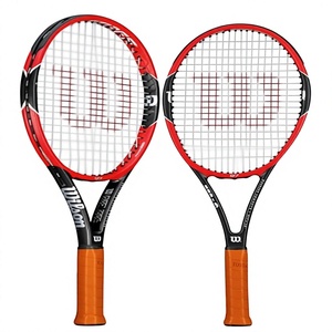 Raqueta de Tenis Pro Staff 97 Blanca y Roja con Logotipo W, Fibra de Carbono, Uso Profesional en Exteriores, Duradera, Estilo Universal, 16x19 Cuerdas - Product Image 2