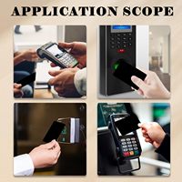 Etiquetas y Tarjetas NFC NTAG215 (Tarjeta de Visita) de PVC Negro con Chip NFC, Compatibles con Teléfonos Móviles y Dispositivos con NFC, Hechas en China