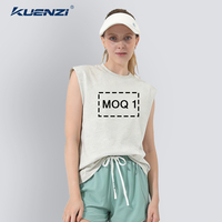 Débardeur surdimensionné personnalisé Kuenzi avec logo, manches courtes, 100% coton, 240GSM, poids lourd, pour femmes