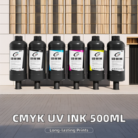 Tinta UV Keras FCOLOR Daya Rekat Tinggi untuk Epson XP600 I3200 I1600  Warna Cerah Tahan Gores untuk Pencetakan Kaca Logam Keramik