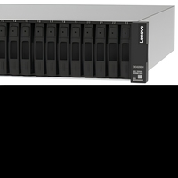 Sistema de almacenamiento Lenovo ThinkSystem DE4200H con controlador dual, matriz de discos 2U, 288 TB de capacidad total, 10 puertos de 25 Gb, iSCSI, FC SAN