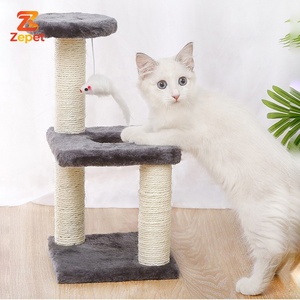 Meilleures ventes : <span class=keywords><strong>Arbre</strong></span> à <span class=keywords><strong>chat</strong></span> en bois et sisal, structure d'escalade avec plateforme de saut et griffoir pour petits chats, prix usine - Product Image 6
