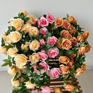 Rose artificielle Merry Rose, fleur en soie à suspendre au mur, décoration de mariage, décoration de la maison, fabrication artisanale en Chine - Product Image 2