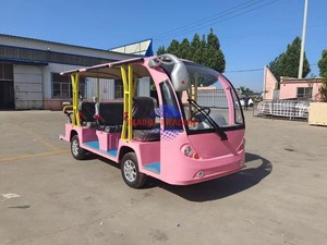 Bus touristique électrique personnalisé à faible vitesse avec moteurs 72V, 14 places, bus et voiture de tourisme sur mesure - Product Image 6