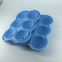 Plateau de fabrication de glaçons en Silicone souple, 4.5cm de diamètre, 6 trous, respectueux de l'environnement, utile, pour faire des cônes de glace, moule mignon et Simple, 10 pièces, 5 couleurs