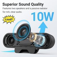 Altavoces Inwa para Computadora de Escritorio, Barra de Sonido USB para Monitor con Clip, Conexión por Cable