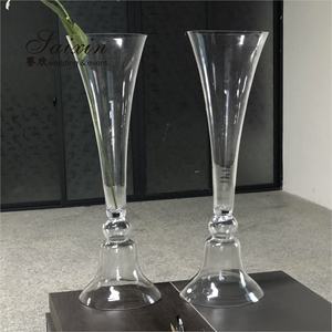 Perlengkapan dekorasi pernikahan diskon besar vas bunga meja tinggi penyangga vas bunga kristal kaca - Product Image 6