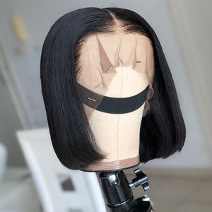 Pelucas Bob De Gran Venta De Cabello Humano Virgen 100% Sin Procesar 13*4 Frontal Recta Sin Pegamento Pelucas De Cabello Corto Transparente 100% De Cabello Humano - Product Image 1
