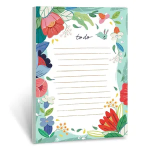 Custom Printed Die Cut To Do List Notepad Planner Sticky Memo Notes Pads With Private Logo