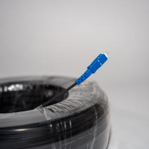 Modo único al aire libre 1 2 Core 3 FRP <span class=keywords><strong>Precon</strong></span> 50M 100M 200M FTTH Drop Optic Cord SC Terminado Fibra Óptica Cable Comunicación - Product Image 3
