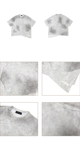 Camiseta Y2K <span class=keywords><strong>Grunge</strong></span> Gris Lavado Desestructurada con Capas, Agujeros Desgastados, Asimétrica, Oversize, para Hombre, Estilo Urbano - Product Image 5