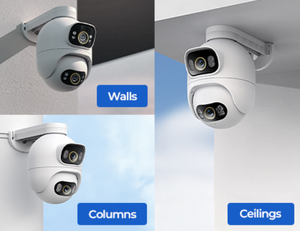 IMILAB EC6 Dual 3K + 3K WiFi Caméra de sécurité extérieure 360 View IP65 AI Détection intelligente Caméra audio bidirectionnelle à double objectif en temps réel - Product Image 5