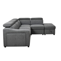 Canapé-lit en tissu en forme de L, style européen, deux places, rembourrage en éponge, durable, facile à nettoyer, écologique, avec porte-gobelets, pour hôtel, centre commercial, salon