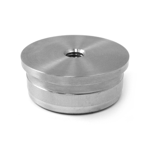 Tapa plana de acero inoxidable AISI 316, rosca M8, acabado satinado, C110224, tamaños de tubería SKU, 12mm, 50mm, aleación de acero al carbono estándar BSPT - Product Image 1