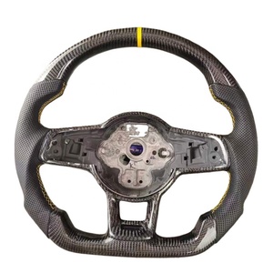 Volant en fibre de carbone avec palettes de changement de vitesse pour VW Golf GTI 7 7.5 Mk7 7,5 7R R Mk7R <span class=keywords><strong>Audi</strong></span> A3 8V Jetta Tiguan Accessoires - Product Image 4