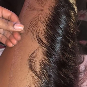Perruques frontales en dentelle HD transparente avec cheveux de bébé, en cheveux humains brésiliens vierges bruts à cuticules alignées, pour femmes noires - Product Image 3