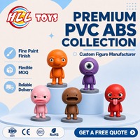 Set Figur Mini Koleksi Dekoratif Squishy Pal PVC ABS OEM ODM Kustom, Buatan Tangan untuk Hadiah Merek di Meja Kerja