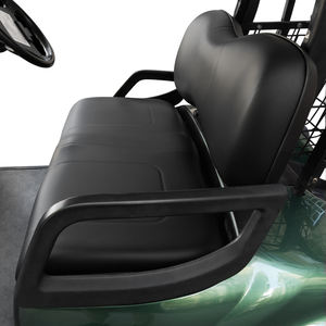 Siège avant noir pour voiturette de golf Yamaha, le coussin et le dossier sont tous deux en plastique. - Product Image 6