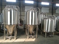 Réservoir à bière en acier inoxydable de 200L 300L 400L 500L, fermentateur à bière avec double enveloppe de refroidissement