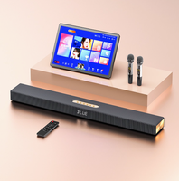 Barre de son en bois Bluetooth 600K de haute qualité, haut-parleur TV 2.1, système home cinéma karaoké avec caisson de basses, 8 haut-parleurs et microphone