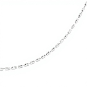 Dainty Textured Cylindrical White Pt950 Fine Beaded <b>Chain</b> Necklace Unisex Sweet Minimalist Platinum Jewelry Gift Longjia China - Product Image 5