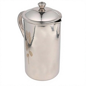 Couvercle de carafe à eau en acier inoxydable, design floral classique, distributeur de boissons réutilisable, écologique, fabriqué par Perfect Collection - Product Image 2