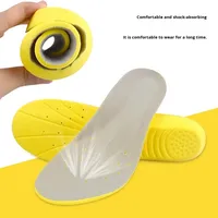 Plantillas Deportivas para Estudiantes, Unisex, con Soporte de Arco, Absorción de Impactos, Engrosadas, de Rebote Lento, Suaves, Absorbentes de Sudor, de Gel PU