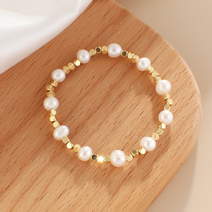 Pulseras de Perlas y Oro Separadas Hechas a Mano de Alta Calidad de Cristal 2025 para Mujer - Product Image 5