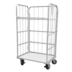 Warehouse Industrial Durable Transportation Logistic Folding Cage Trolley Cart