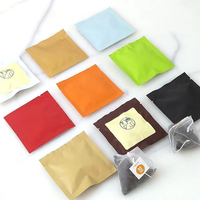 Emballage numérique imprimé à trois soudures pour petits sachets de thé, enveloppe dorée 8x8cm, mini-pochette pour thé et café, échantillon d'emballage