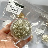 Creative Popping Bead Squishy Fidget Ball Stress-Relief Toy Moldable Gold-Silver Tube Plastic Beads Ages 14+ Unisex DIY Tray JYG