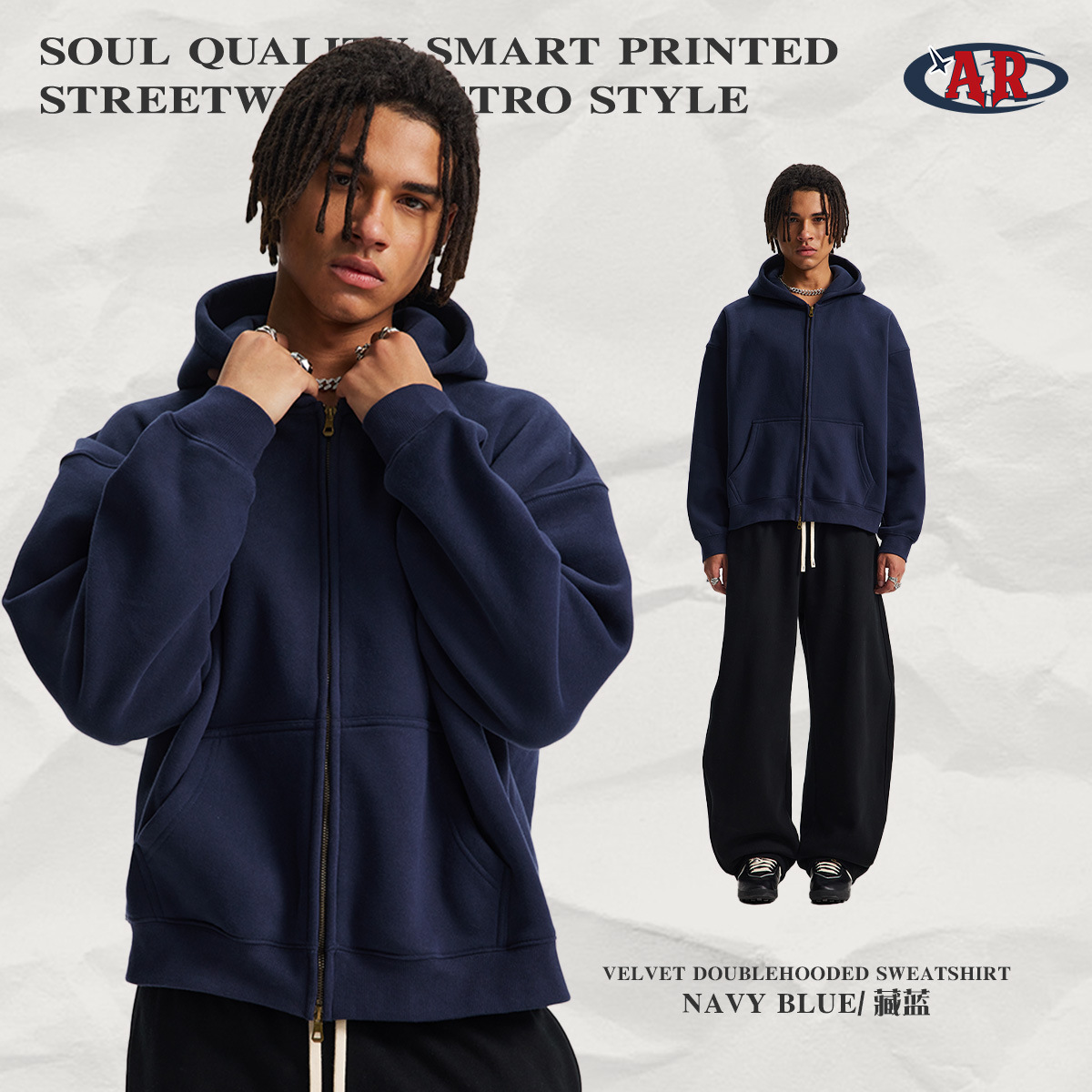 sweat-shirt bleu marine
