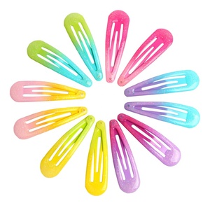 Ziming 5 CM Kids's Two Mixed Candy Colors Rainbow Glitters <strong>Bobby</strong> <strong>Pin</strong> Clip Girls Sweet Hair Clip - Product Image 1