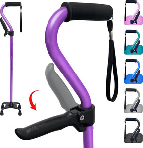 Có thể điều chỉnh Quad mía 4-pronged cơ sở Foam Padding grip thoải mái ráp đi Bộ thanh cho nam giới phụ nữ cao niên - Product Image 1