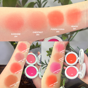 Nouveau paquet joue vegan blush <span class=keywords><strong>mini</strong></span> maquillage blush logo personnalisé haute teneur en pigments marque privée blush crème - Product Image 2