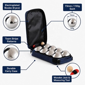 Ensemble <span class=keywords><strong>de</strong></span> boules <span class=keywords><strong>de</strong></span> pétanque professionnelles, 8 boules avec métal protégé contre <span class=keywords><strong>la</strong></span> rouille et sac <span class=keywords><strong>de</strong></span> transport, taille officielle, jeu <span class=keywords><strong>de</strong></span> pelote à balle pour l'extérieur - Product Image 3